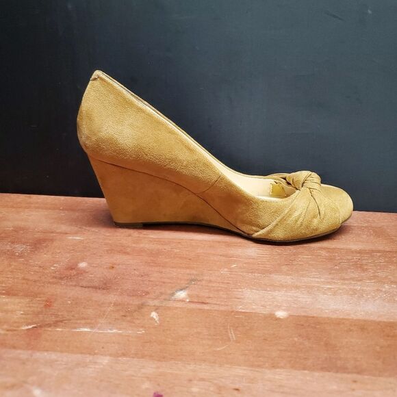 Jessica Simpson Siennah Microsuede Wedge Heel Knotted Toe Size 7 - Picture 10 of 13